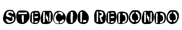 Stencil Redondo Font Image