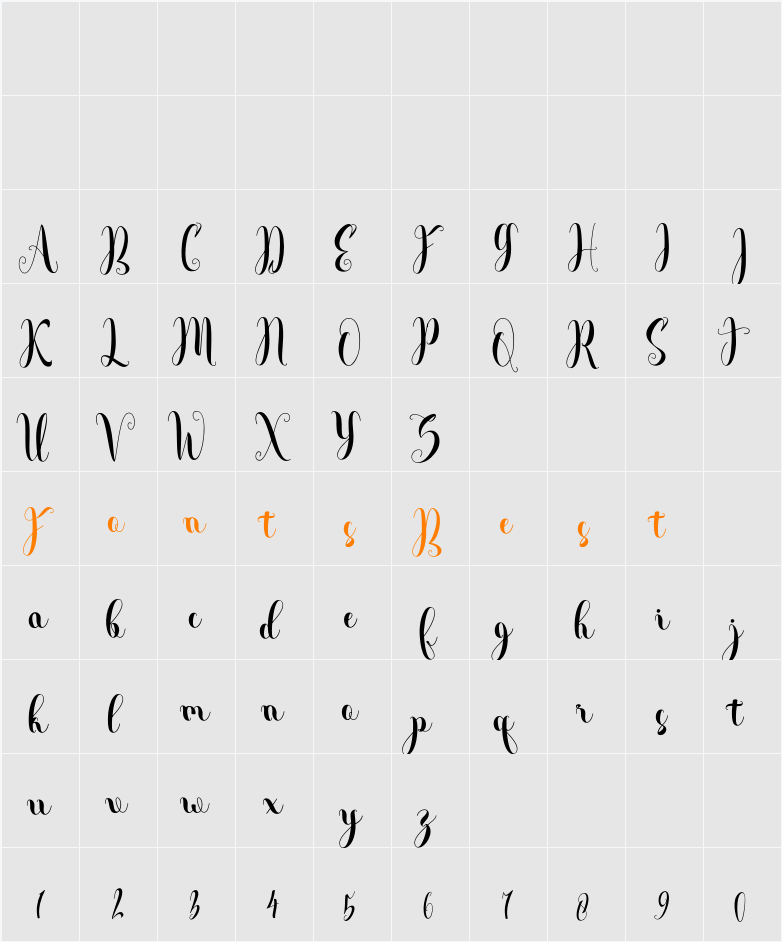 Andalas Character Map