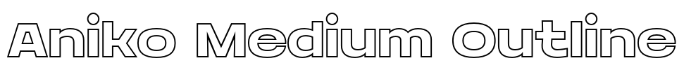 Aniko Medium Outline Font Image