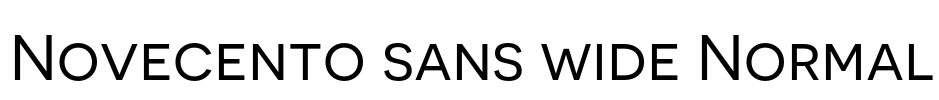 Novecento sans wide Normal Font Image