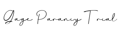 Gage Paraniy Trial Font Image