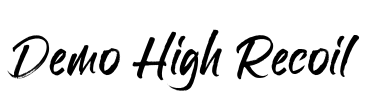 Demo High Recoil Font Image