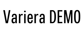 Variera DEMO Font Image