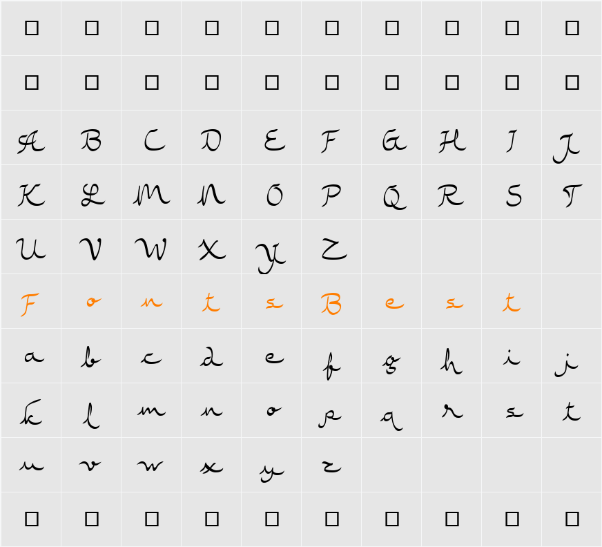 Rasyideen Character Map