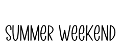 Summer Weekend Font Image