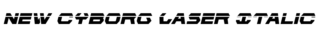 New Cyborg Laser Italic Font Image