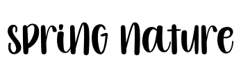 Spring Nature Font Image