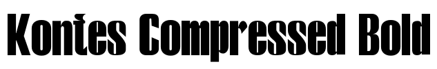 Kontes Compressed Bold Font Image
