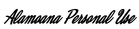 Alamoana Personal Use Font Image