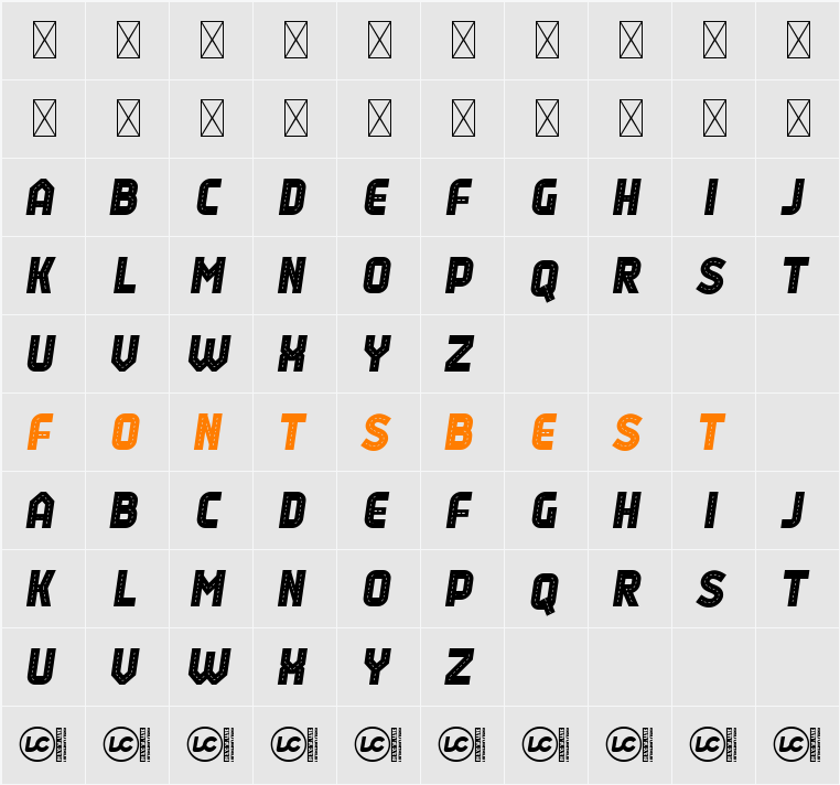 Salerno Italic Demo Character Map