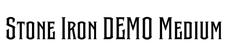 Stone Iron DEMO Medium Font Image