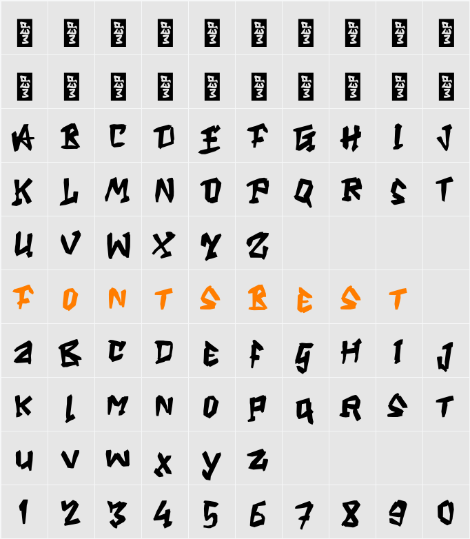 M Maben Character Map