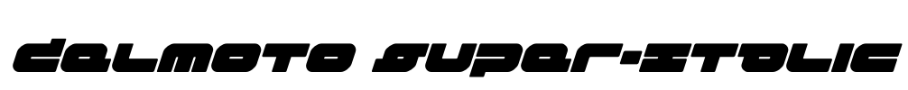 Delmoto Super-Italic Font Image