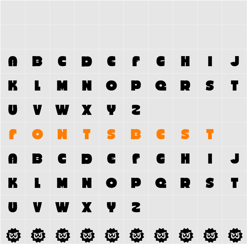 Bold Groove Character Map