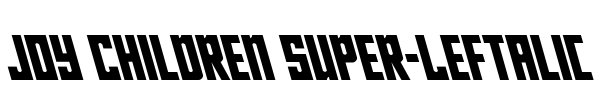 Joy Children Super-Leftalic Font Image