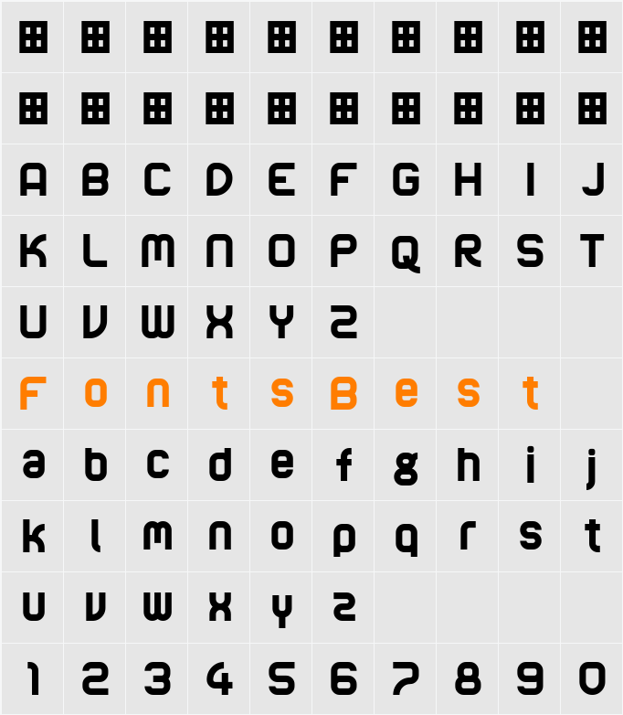 Audex Character Map