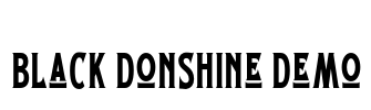 Black Donshine Demo Font Image