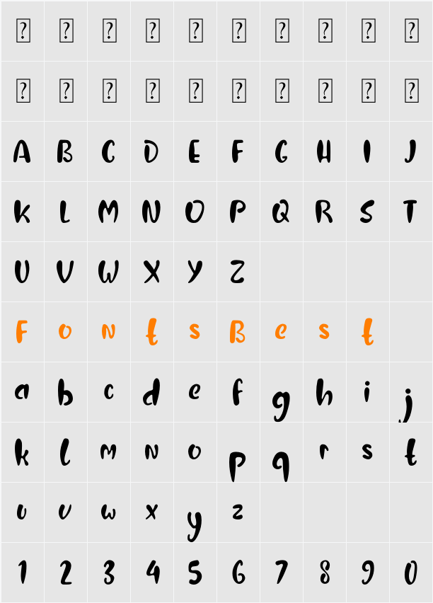 Selsa Character Map