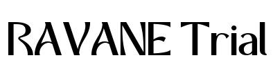 RAVANE Trial Font Image