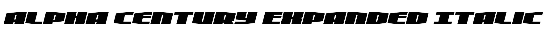 Alpha Century Expanded Italic Font Image