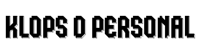 Klops D Personal Font Image