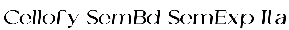 Cellofy SemBd SemExp Ita Font Image