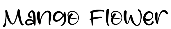 Mango Flower Font Image
