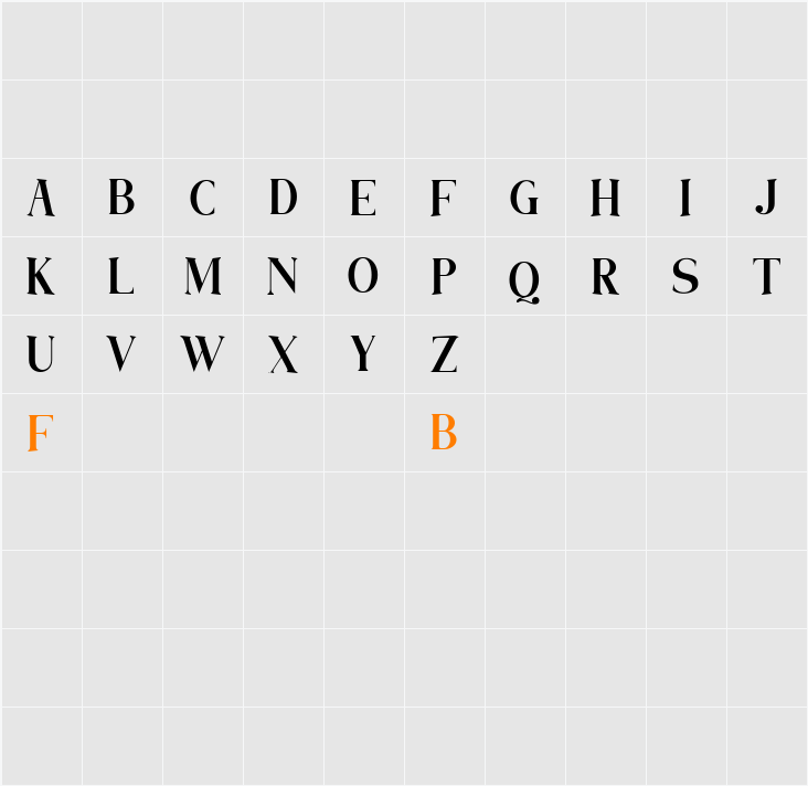 Damona Character Map