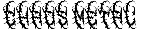 CHAOS METAL Font Image