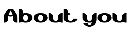 About you Font Image