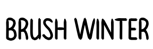 BRUSH WINTER Font Image