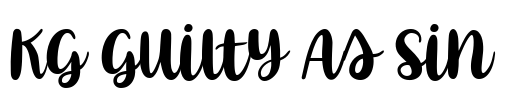 KG Guilty As Sin Font Image