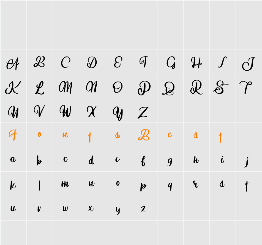 Aniabellia FREE Character Map