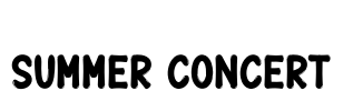 Summer Concert Font Image