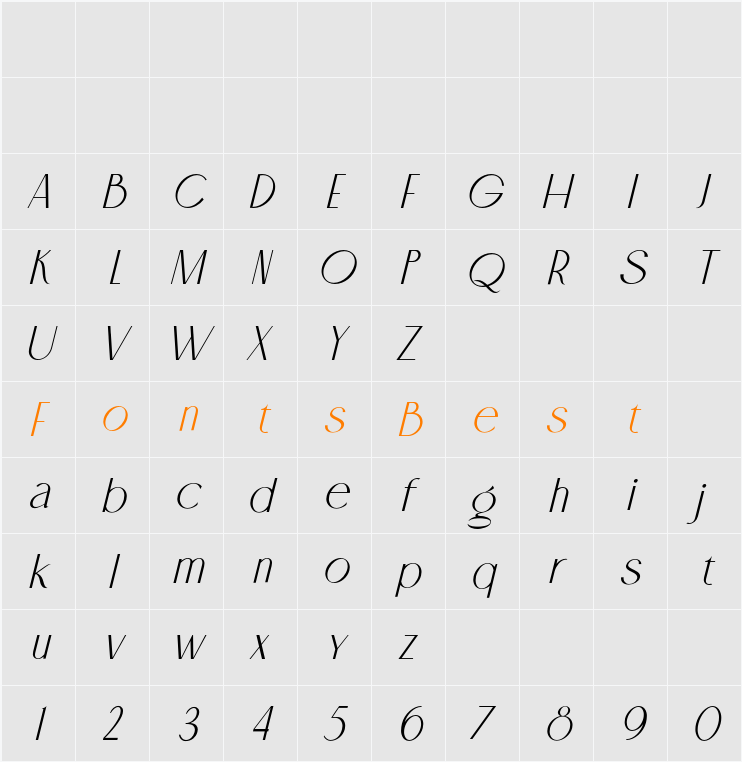 Cafgone Character Map