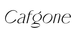 Cafgone Font Image