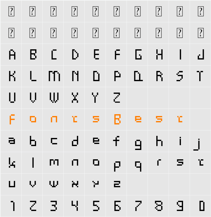 Groutpix Flow Character Map