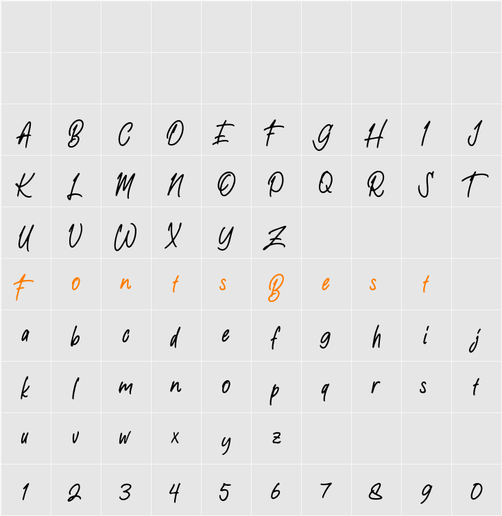 Aesthetic Notes Character Map