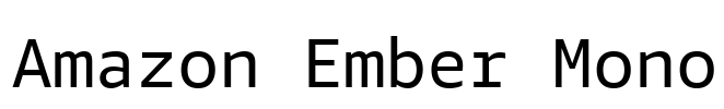 Amazon Ember Mono Font Image