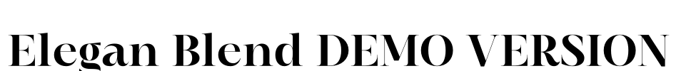 Elegan Blend DEMO VERSION Font Image