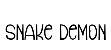 Snake Demon Font Image