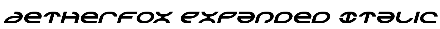 Aetherfox Expanded Italic Font Image