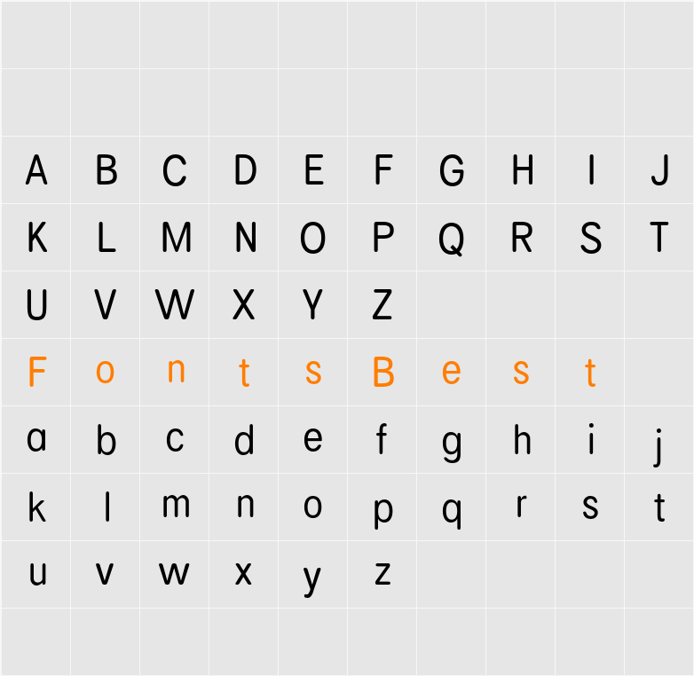 Campeno Rounded Demo Character Map