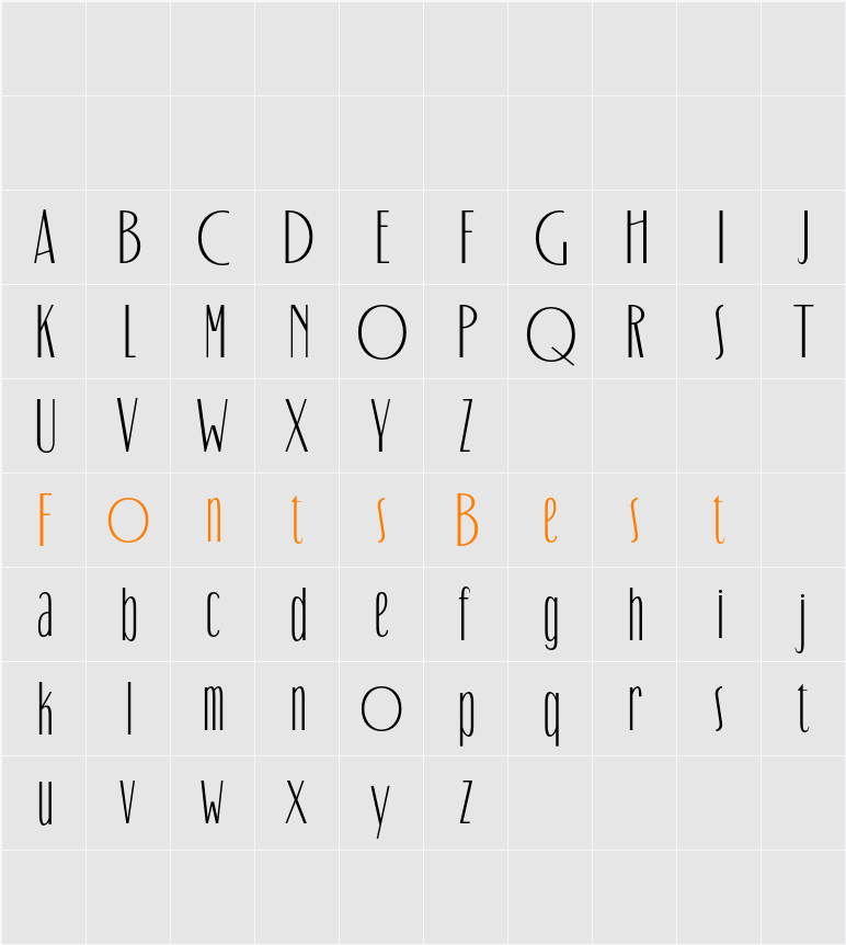 Folime Demo Character Map