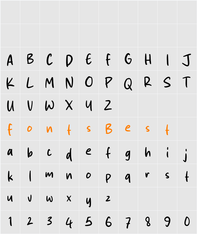 Jurnal Note Character Map