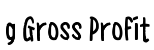g Gross Profit Font Image