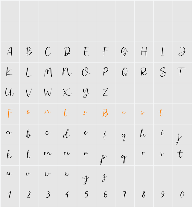 Amatley Character Map