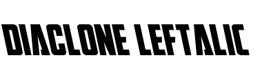 DiaClone Leftalic Font Image