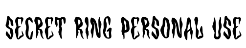 Secret Ring Personal Use Font Image