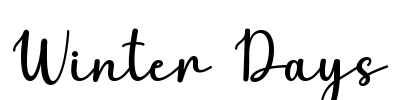 Winter Days Font Image